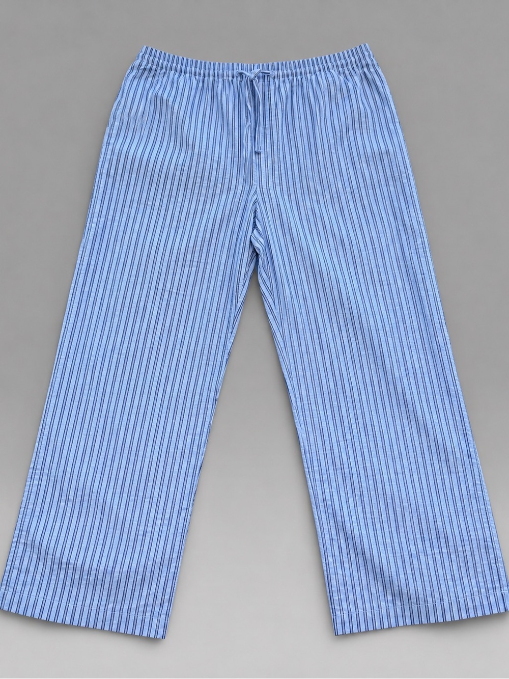 H&M Light Blue Striped Pull-On Jogger Pants